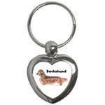 Dachshund Long Haired Key Chain (Heart)