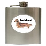 Dachshund Long Haired Hip Flask (6 oz)