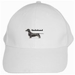 Dachshund Smooth White Cap