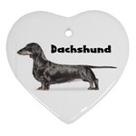 Dachshund Smooth Ornament (Heart)