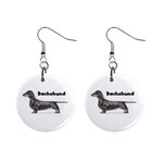 Dachshund Smooth 1  Button Earrings