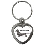 Dachshund Smooth Key Chain (Heart)