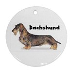 Dachshund Wirehaired Ornament (Round)