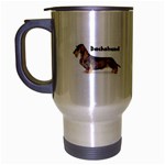 Dachshund Wirehaired Travel Mug (Silver Gray)