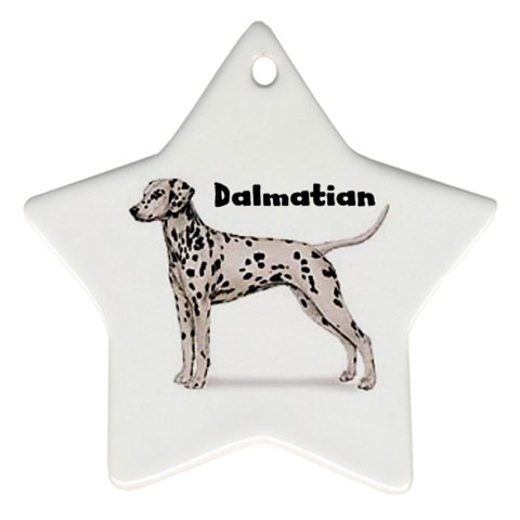 Dalmatian Ornament (Star) from ArtsNow.com Front