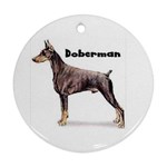 Doberman Pinscher Ornament (Round)