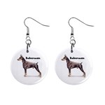 Doberman Pinscher 1  Button Earrings