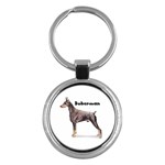 Doberman Pinscher Key Chain (Round)