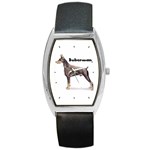 Doberman Pinscher Barrel Style Metal Watch