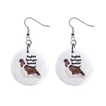 English Springer Spaniel 1  Button Earrings