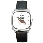 English Springer Spaniel Square Metal Watch