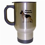 German Shepherd Travel Mug (Silver Gray)