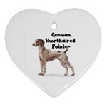 German Shorthaired Pointer Ornament (Heart)