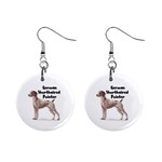 German Shorthaired Pointer 1  Button Earrings