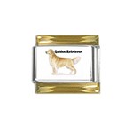 Golden Retriever Gold Trim Italian Charm (9mm)