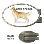 Golden Retriever Money Clip (Oval)