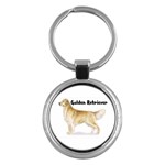 Golden Retriever Key Chain (Round)