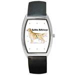 Golden Retriever Barrel Style Metal Watch