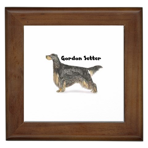 Gordon Setter Framed Tile from ArtsNow.com Front