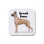 Great Dane Rubber Square Coaster (4 pack)