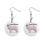 Great Pyrenees 1  Button Earrings