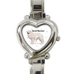 Great Pyrenees Heart Italian Charm Watch