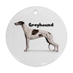 Greyhound Ornament (Round)