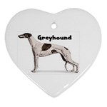 Greyhound Ornament (Heart)