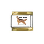 Irish Setter Gold Trim Italian Charm (9mm)