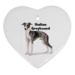 Italian Greyhound Ornament (Heart)