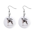 Italian Greyhound 1  Button Earrings