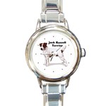 Jack Russell Terrier Round Italian Charm Watch