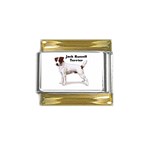 Jack Russell Terrier Gold Trim Italian Charm (9mm)