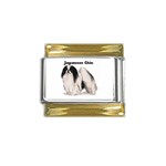 Japanese Chin Gold Trim Italian Charm (9mm)