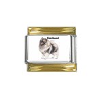 Keeshond Gold Trim Italian Charm (9mm)