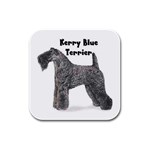 Kerry Blue Terrier Rubber Square Coaster (4 pack)