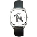 Kerry Blue Terrier Square Metal Watch