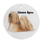 Lhasa Apso Ornament (Round)