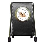 Lhasa Apso Pen Holder Desk Clock