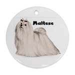 Maltese Ornament (Round)