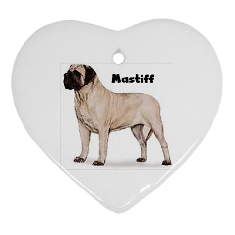 Mastiff Ornament (Heart) from ArtsNow.com Front