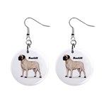 Mastiff 1  Button Earrings