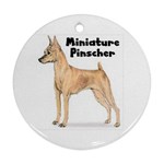 Miniature Pinscher Ornament (Round)