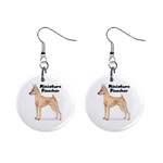 Miniature Pinscher 1  Button Earrings