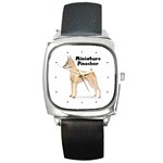 Miniature Pinscher Square Metal Watch