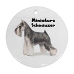 Miniature Schnauzer Ornament (Round)