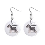 Miniature Schnauzer 1  Button Earrings