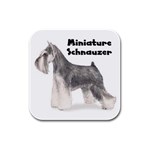 Miniature Schnauzer Rubber Square Coaster (4 pack)