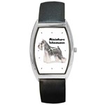 Miniature Schnauzer Barrel Style Metal Watch