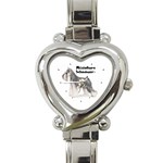 Miniature Schnauzer Heart Italian Charm Watch